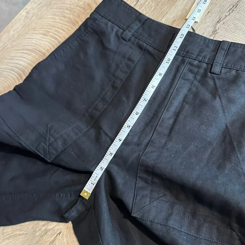 Banana Republic Mya Cotton Linen Cargo Pant Black 4